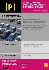 37.- Millorar les zones d’aparcaments dissuasius d'Olesa