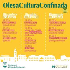 Cicle d'Espectacles "Olesa Cultura Confinada"